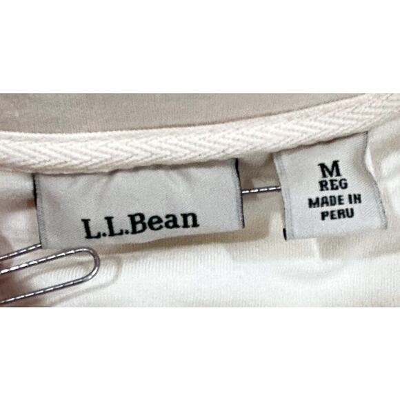 L.L. Bean Women's Cream Quilted Quarter Zip Pullover Top Jacket Sweatshirt - Picture 6 of 7
